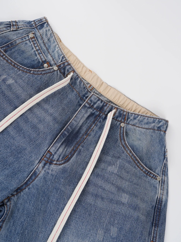 Blackpink Jennie Inspired Drawstring Wide Leg Jeans