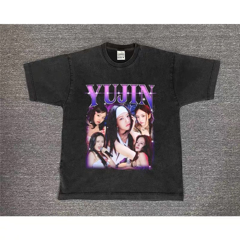 IVE Custom Member Printed Retro Washed T-Shirt
