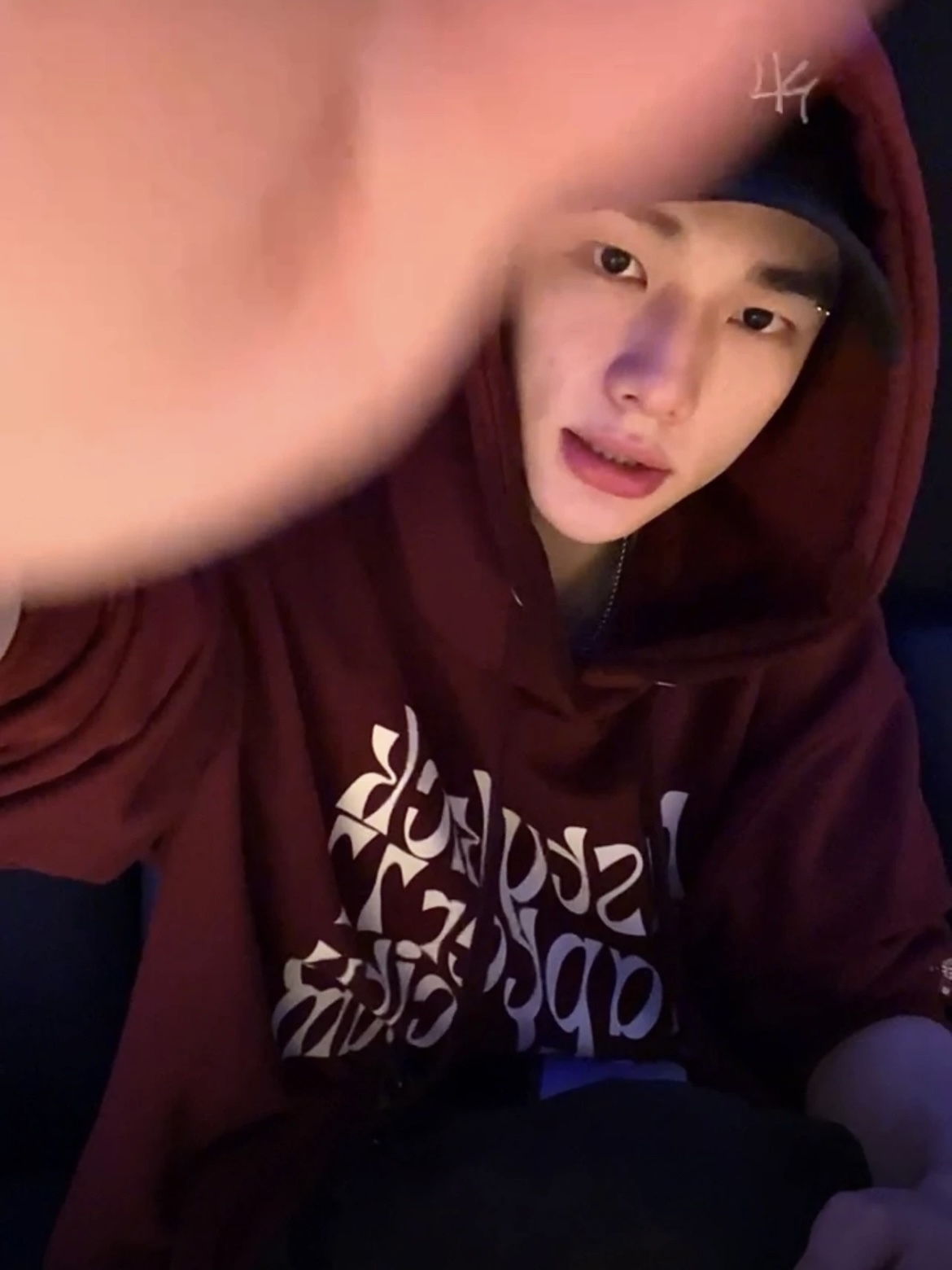 Stray Kids Hyunjin inspired Letter-Print Hoodie