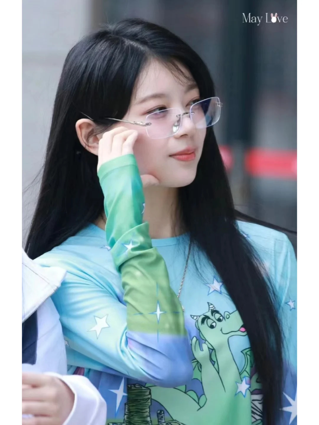 Illit Moka Inspired Dinosaur Cartoon Long Sleeve Top