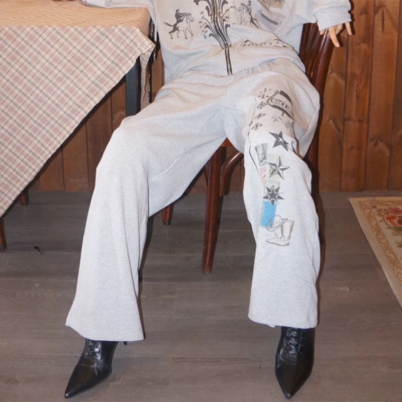 Blackpink Jennie Inspired Printed Waffle Pants