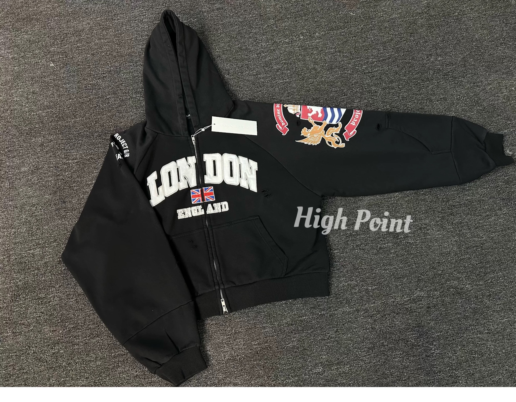 Seventeen Minghao Embroidered inspired Patchwork Hip pop Hoodie-The8