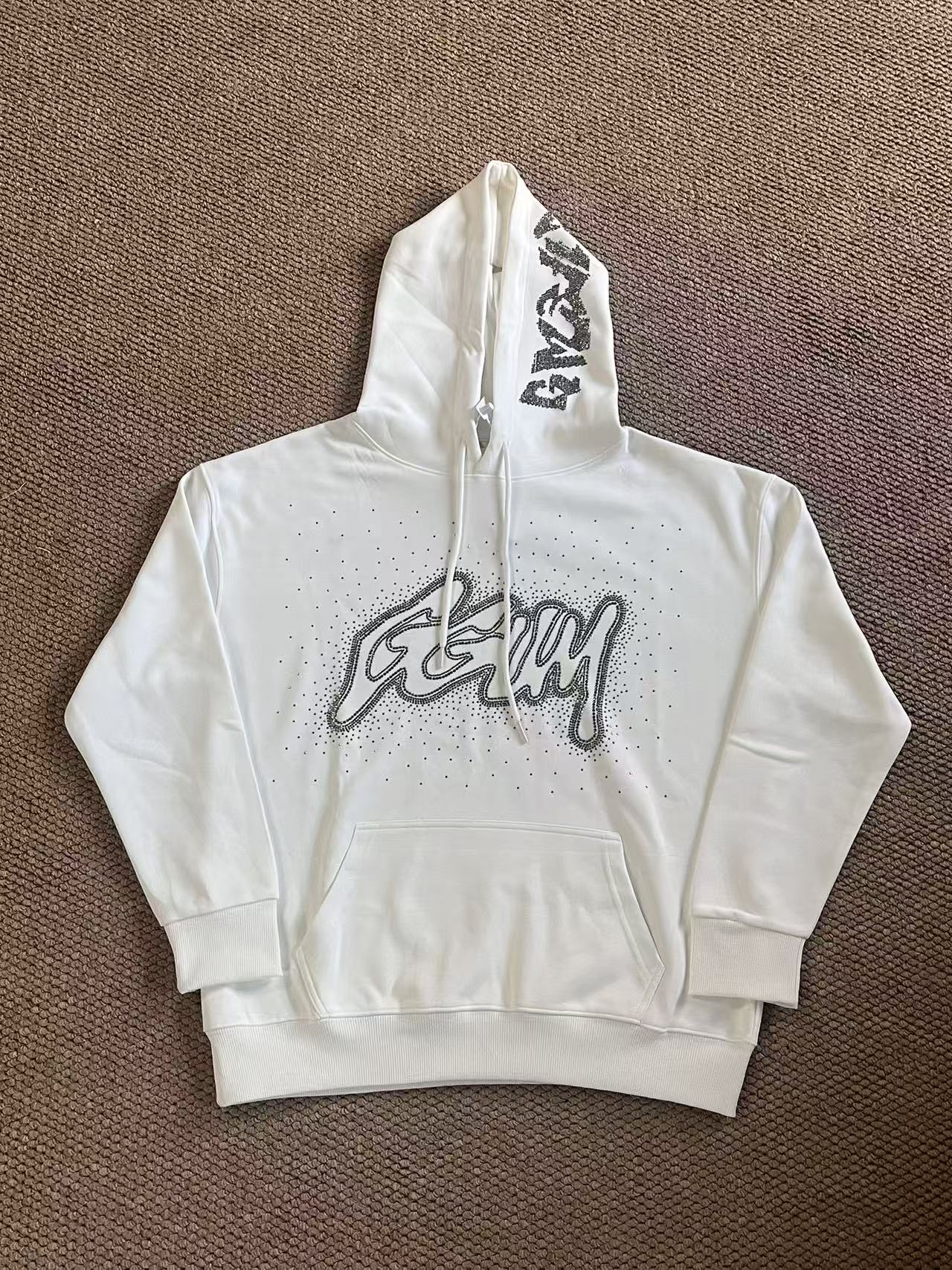TXT Yeonjun -White GGUM Rhinestone inspired Hoodie