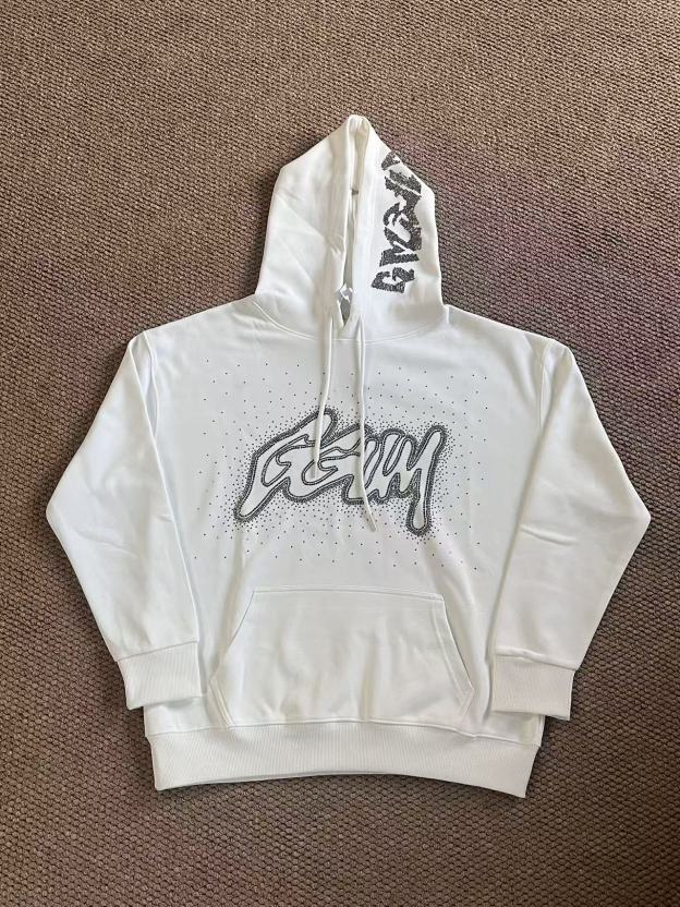 TXT Yeonjun -White GGUM Rhinestone inspired Hoodie