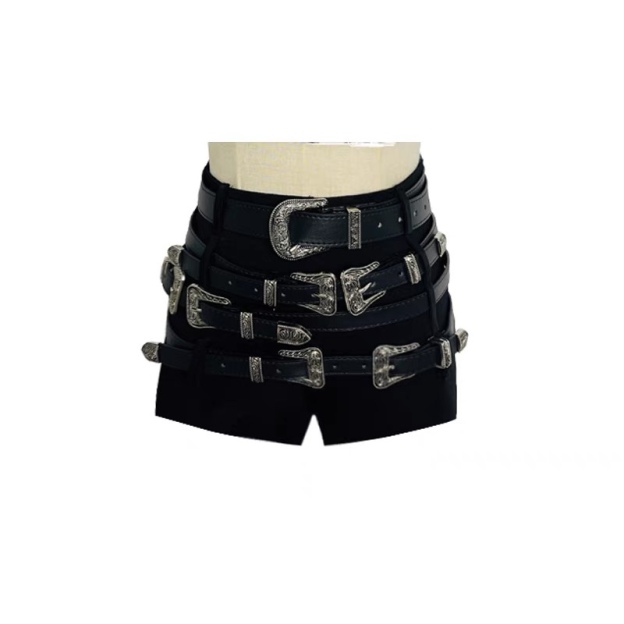 Red Velvet Seulgi Inspired Strapless Belt-adorned Top&Shorts Set