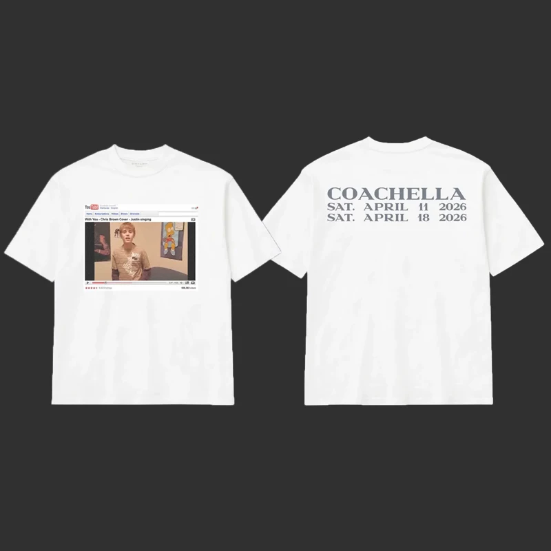 Justin Bieber 2026 Coachella Merch Inspired Bieber Youtube Tee