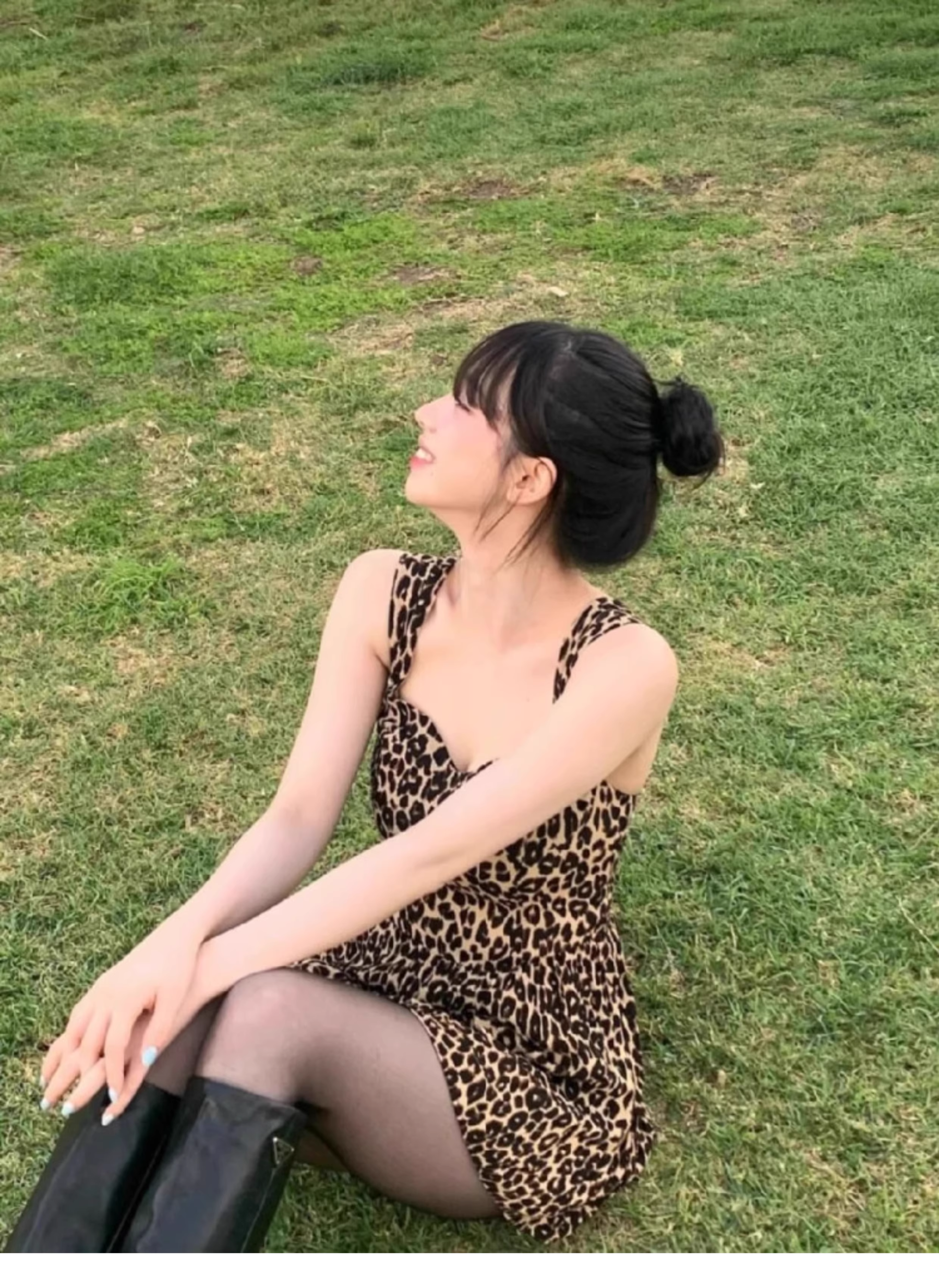 Aespa Karina Inspired Leopard Print Cami Dress