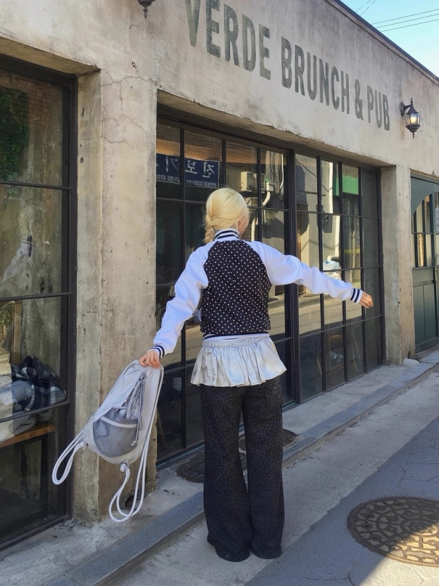 IVE Rei Inspired Polka Dot Zip-up Jacket