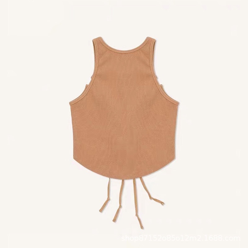 IVE JANG WONYOUNG inspired SMFK Deconstructed Baseball Tactical Vest Crop Top