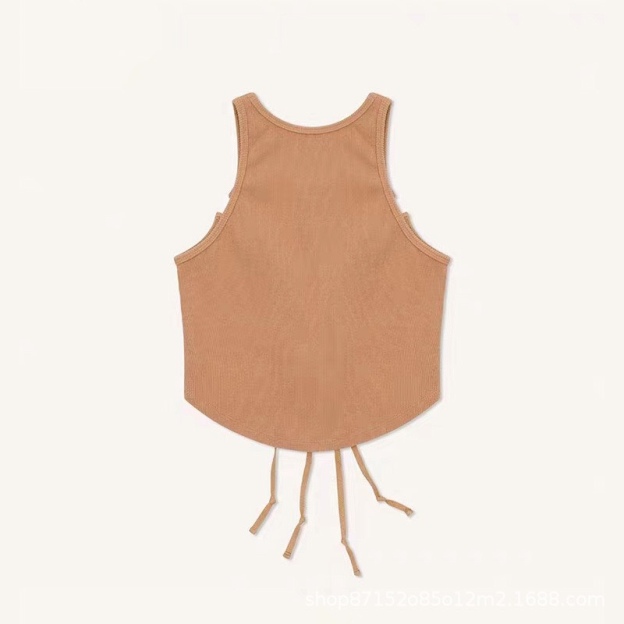 IVE JANG WONYOUNG inspired SMFK Deconstructed Baseball Tactical Vest Crop Top