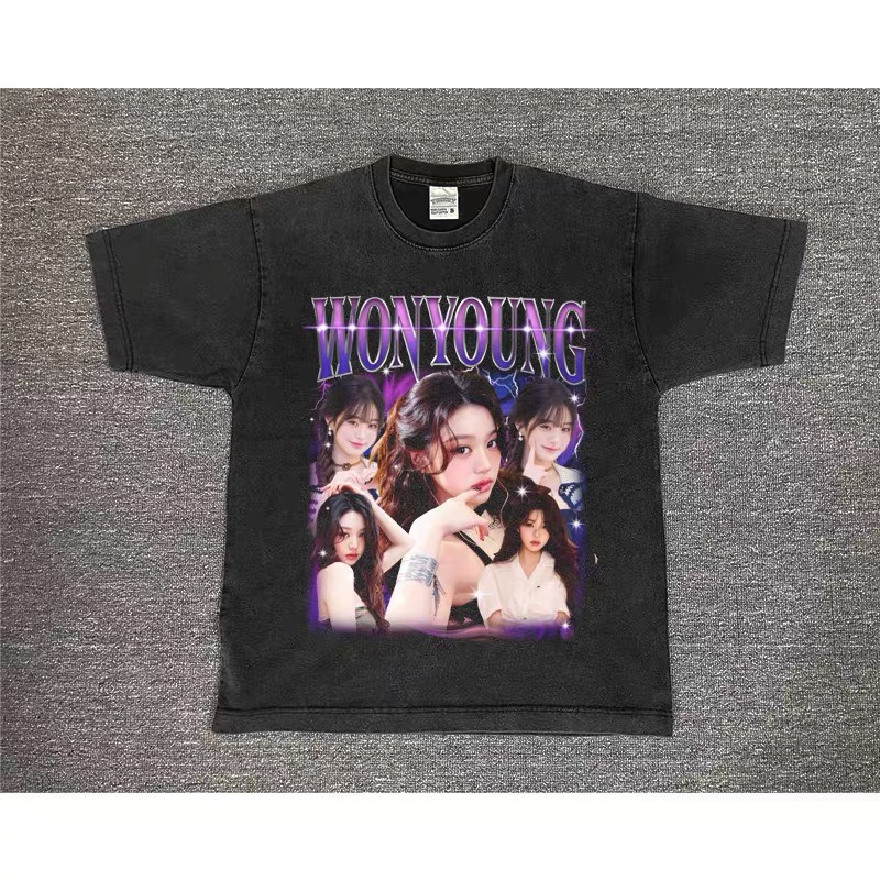 IVE Custom Member Printed Retro Washed T-Shirt