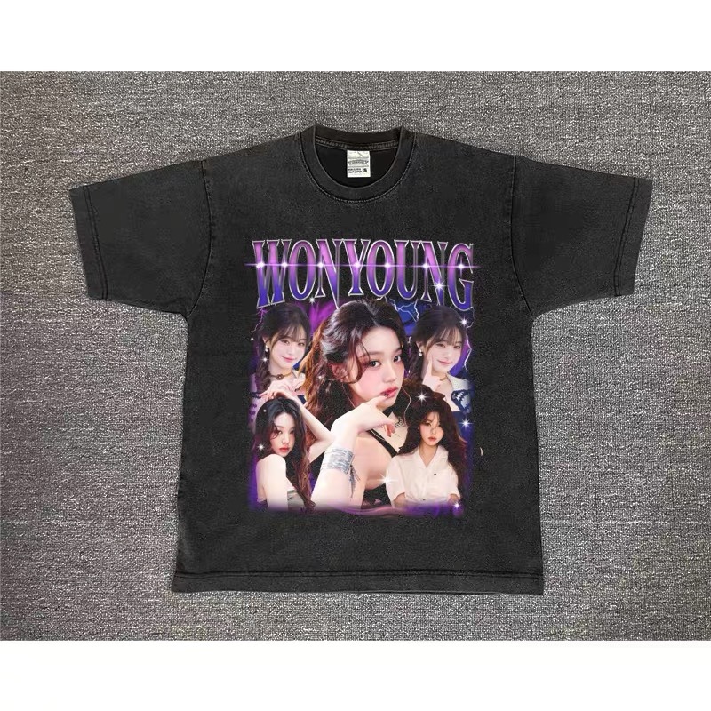 IVE Custom Member Printed Retro Washed T-Shirt