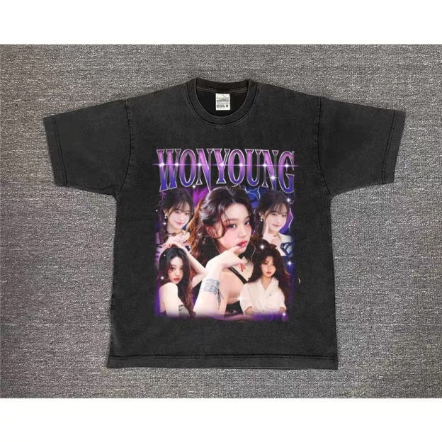 IVE Custom Member Printed Retro Washed T-Shirt