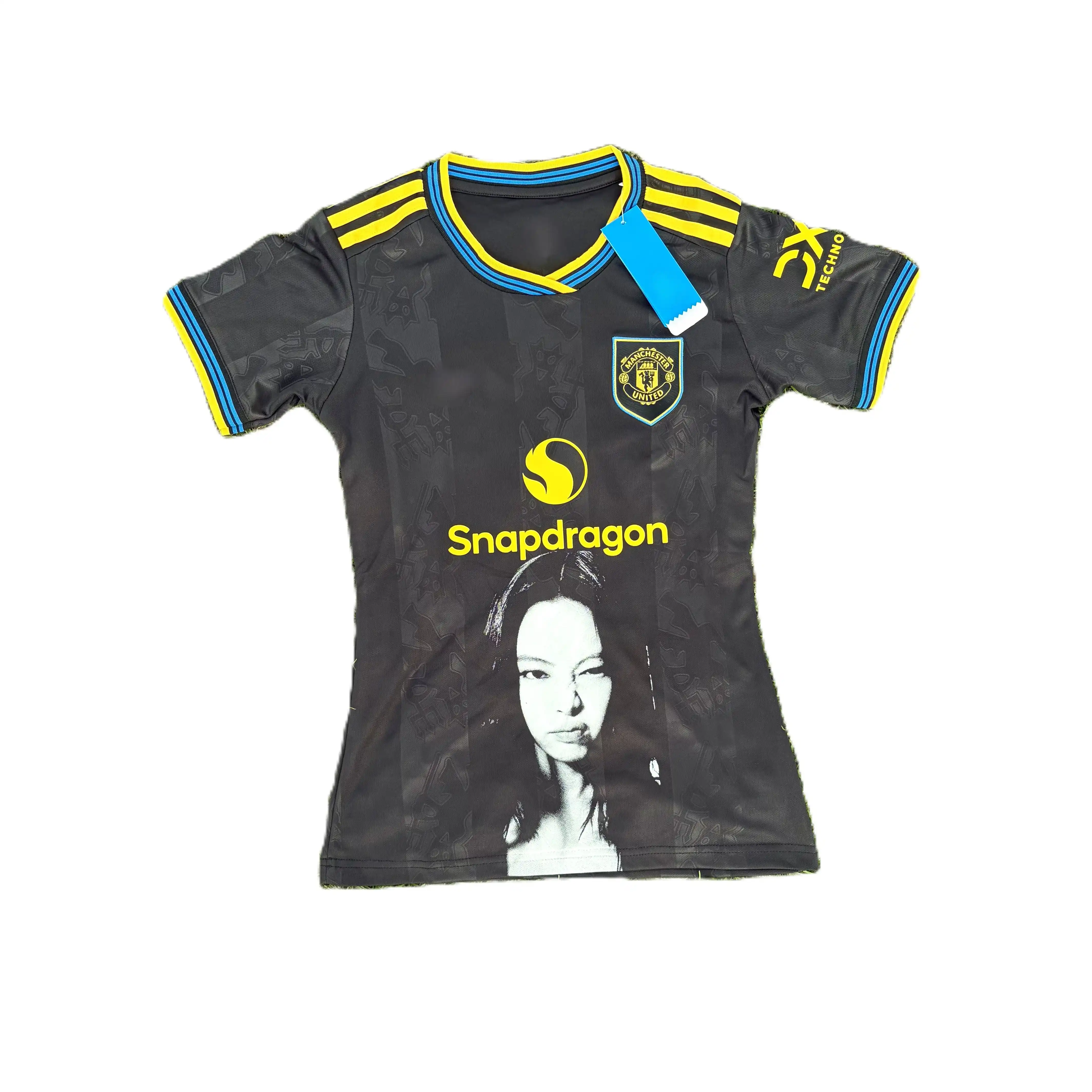 Blackpink Jennie Remake Man Utd Fitted Jersey Tee