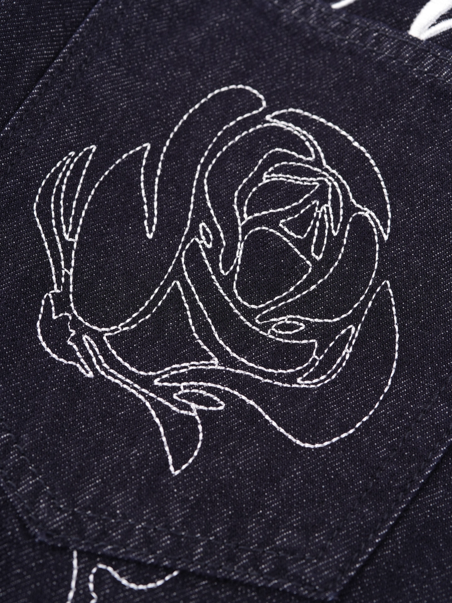 Aespa Ningning&Red Velvet Seulgi Inspired Rose Embroidered Denim Pants