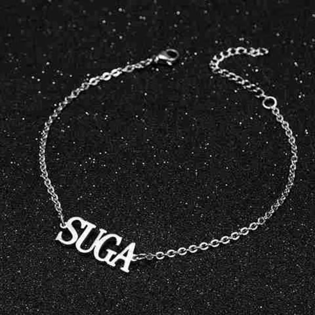 BTS Inspired Member Name Stainless Steel Chain Bracelet