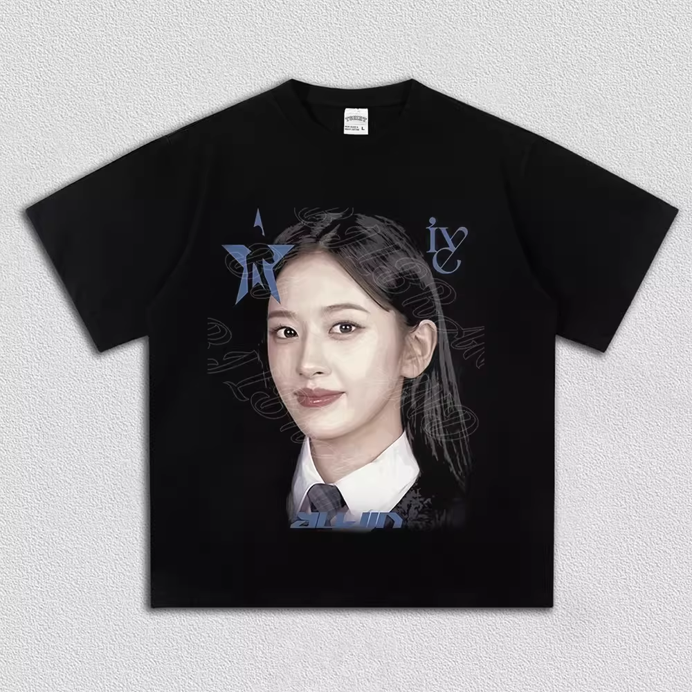 IVE Member Retro Portrait Graphic T-Shirt