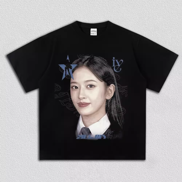 IVE Member Retro Portrait Graphic T-Shirt