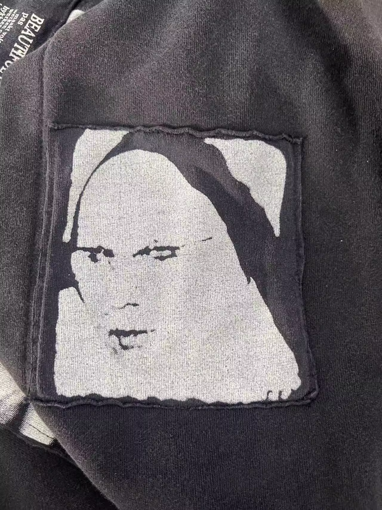 Distressed Artist Defend Loose Inspired Zip Up Hoodie