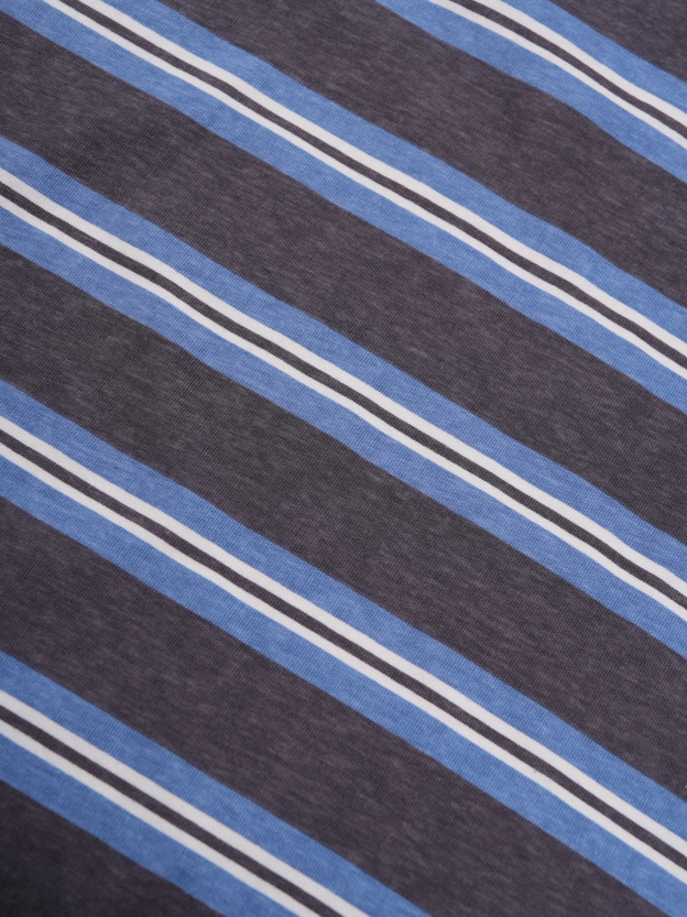 IVE Yujin&Red Velvet Joy Inspired Striped Color-Block Polo Collar Long Sleeve T-Shirt