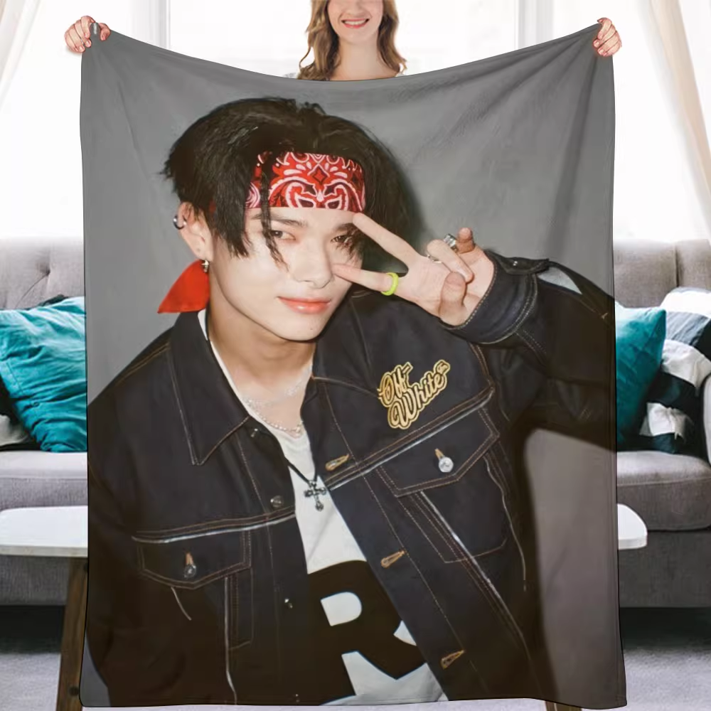 Enhypen Niki Fanmade Flanne Blanket - Kpop Concert Fan Blanket-ni-ki