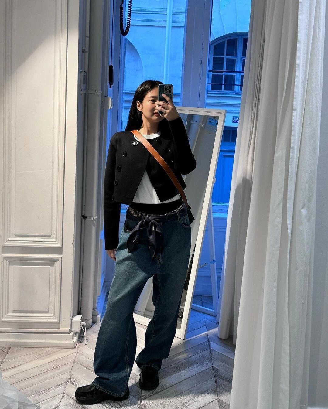 Blackpink Jennie Inspired Vintage Blue Loose Pants