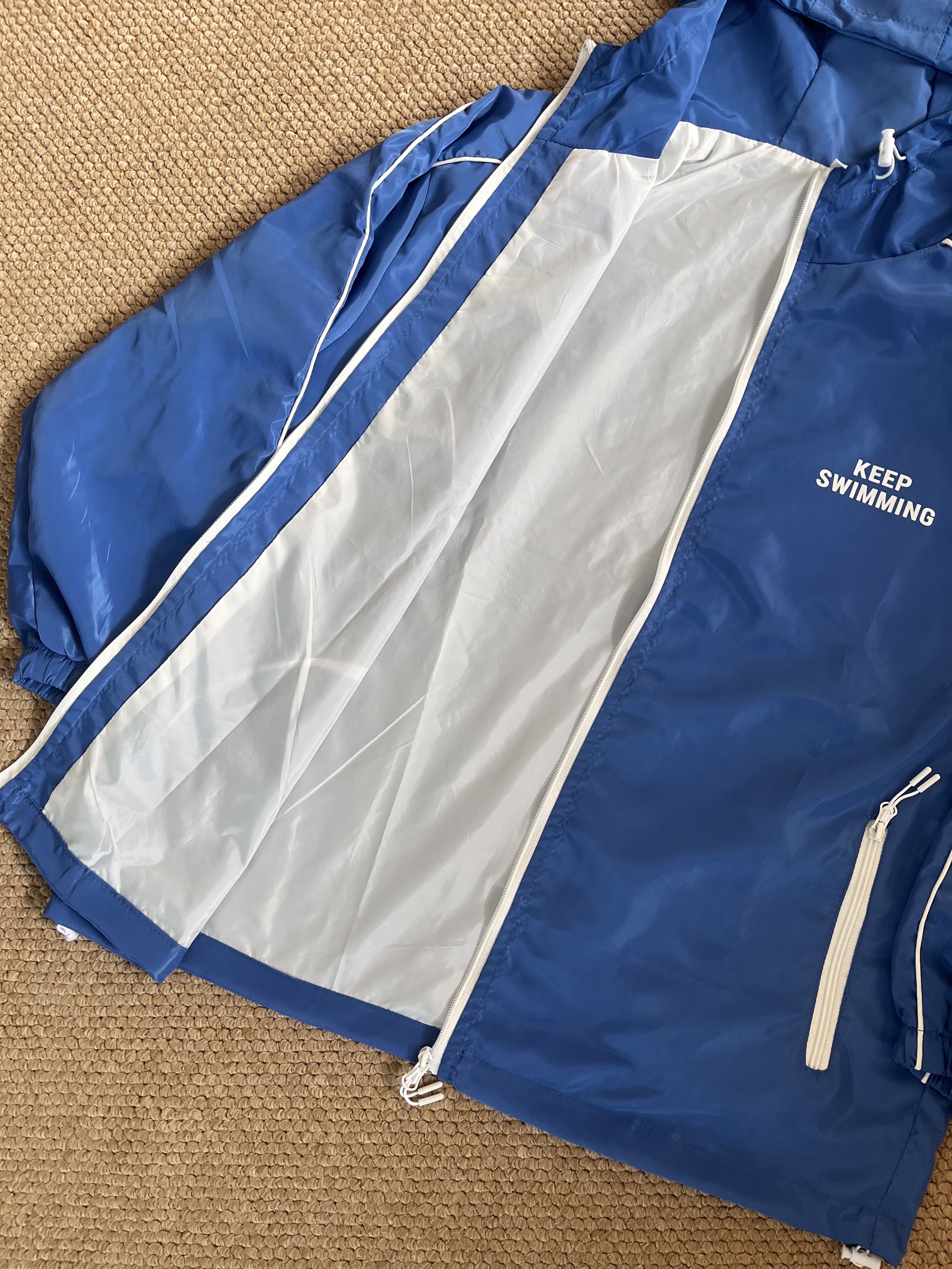 HYPE kpop group BTS SWIMMING inspired Keep Swimming Quote Print Trench Coat Jacket  Outerwear-ENHYPEN TXT Cortis