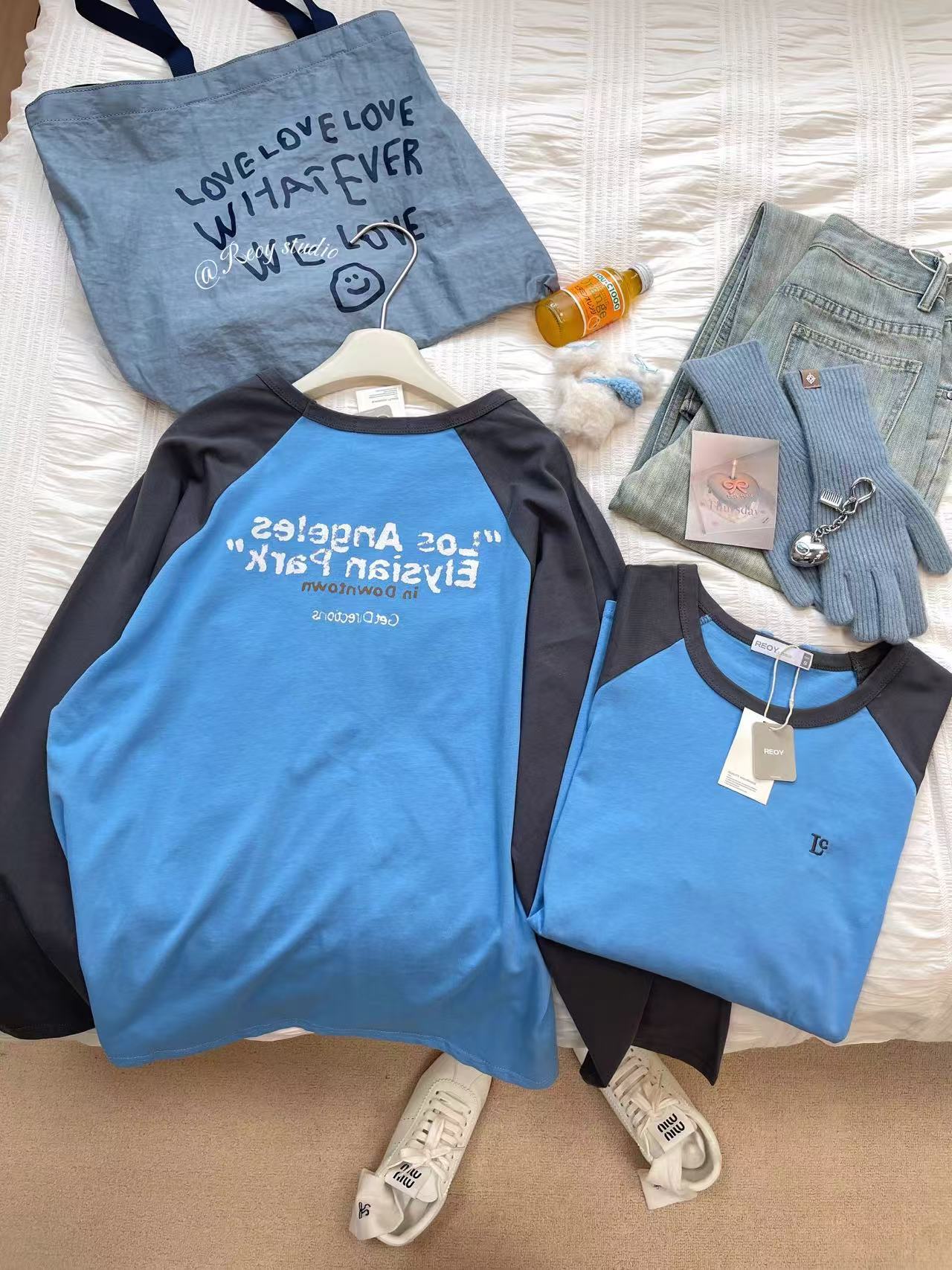 Aespa Ningning Inspired Colorblocked Loose Long Sleeve