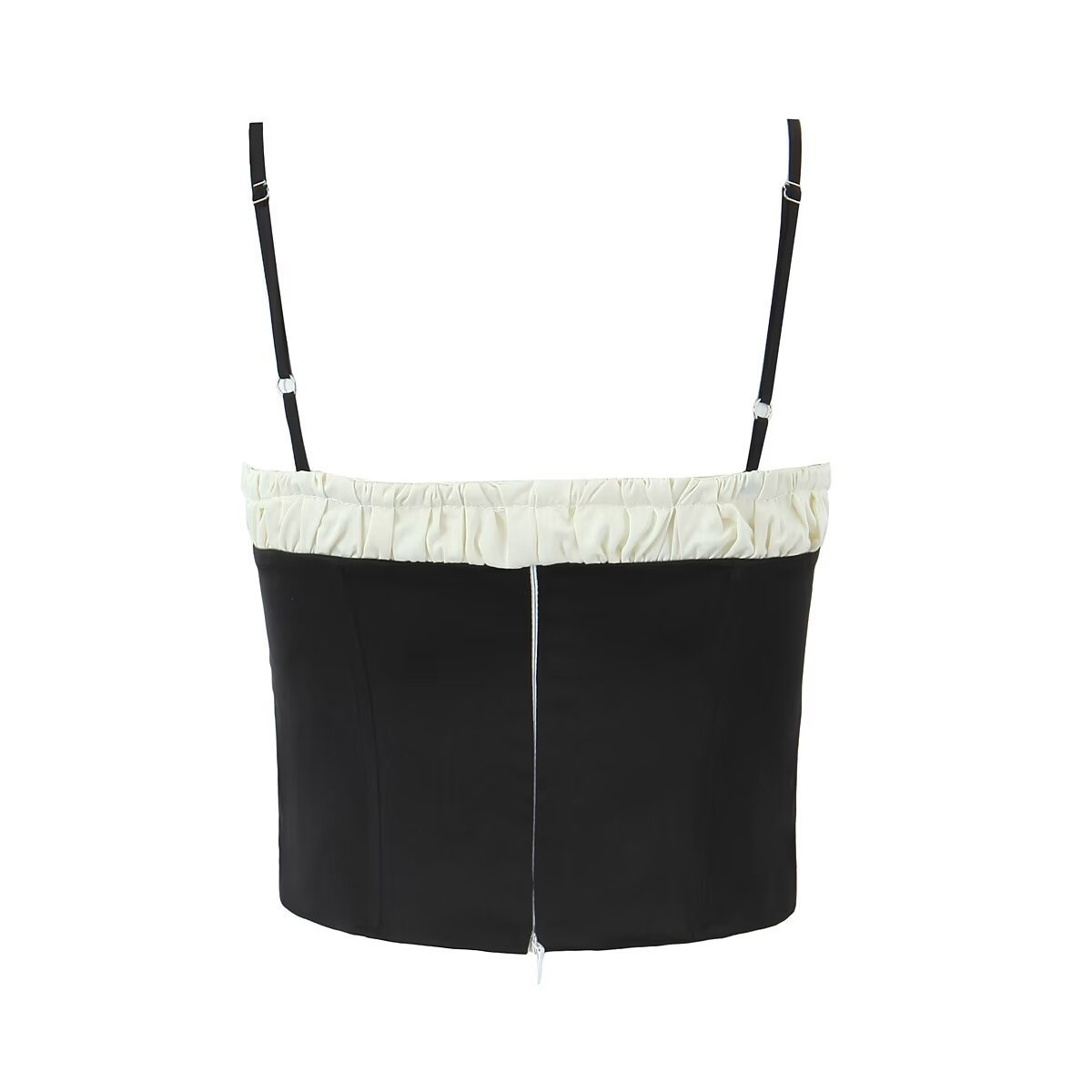 Ruched chest lace-up sheath camisole-Outfitidea For Blinks BLACKPINK-Inspired Fashion