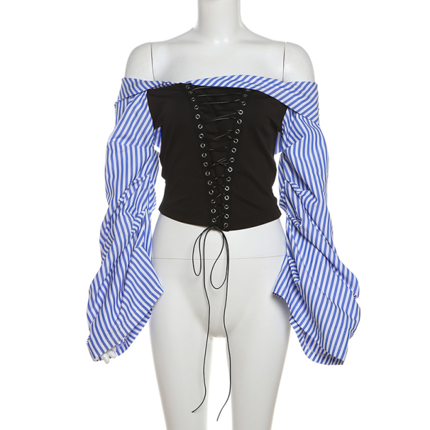 Strap One-shoulder Top Short Set for STAY | Stray Kids Concert Outfit