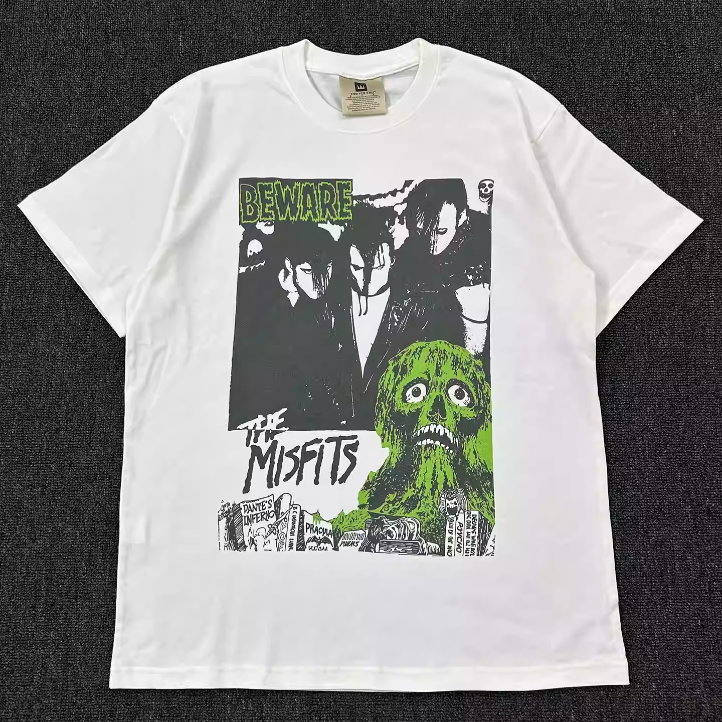 IVE Yujin Inspired The Misfits Beware Horror Punk Band T-Shirt 