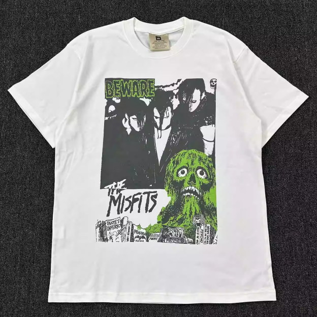 IVE Yujin Inspired The Misfits Beware Horror Punk Band T-Shirt 