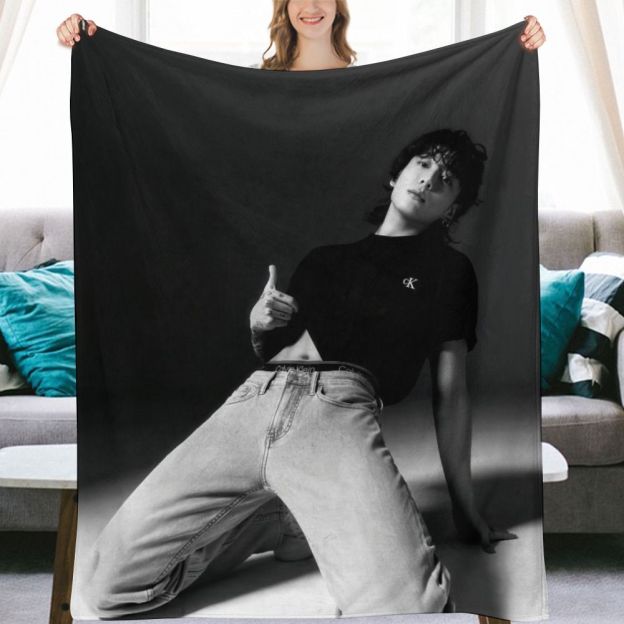 BTS Jungkook Inspired Flannel Blanket