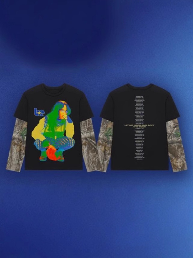 Billie Eilish Merch - HIT ME HARD AND SOFT  Long Sleeve Top