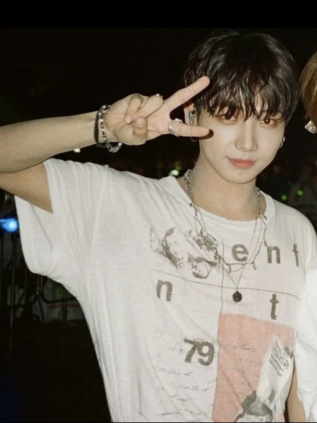 ENHYPEN Niki & Boynextdoor Jaehyun Inspired Punk Style Printed T-Shirt