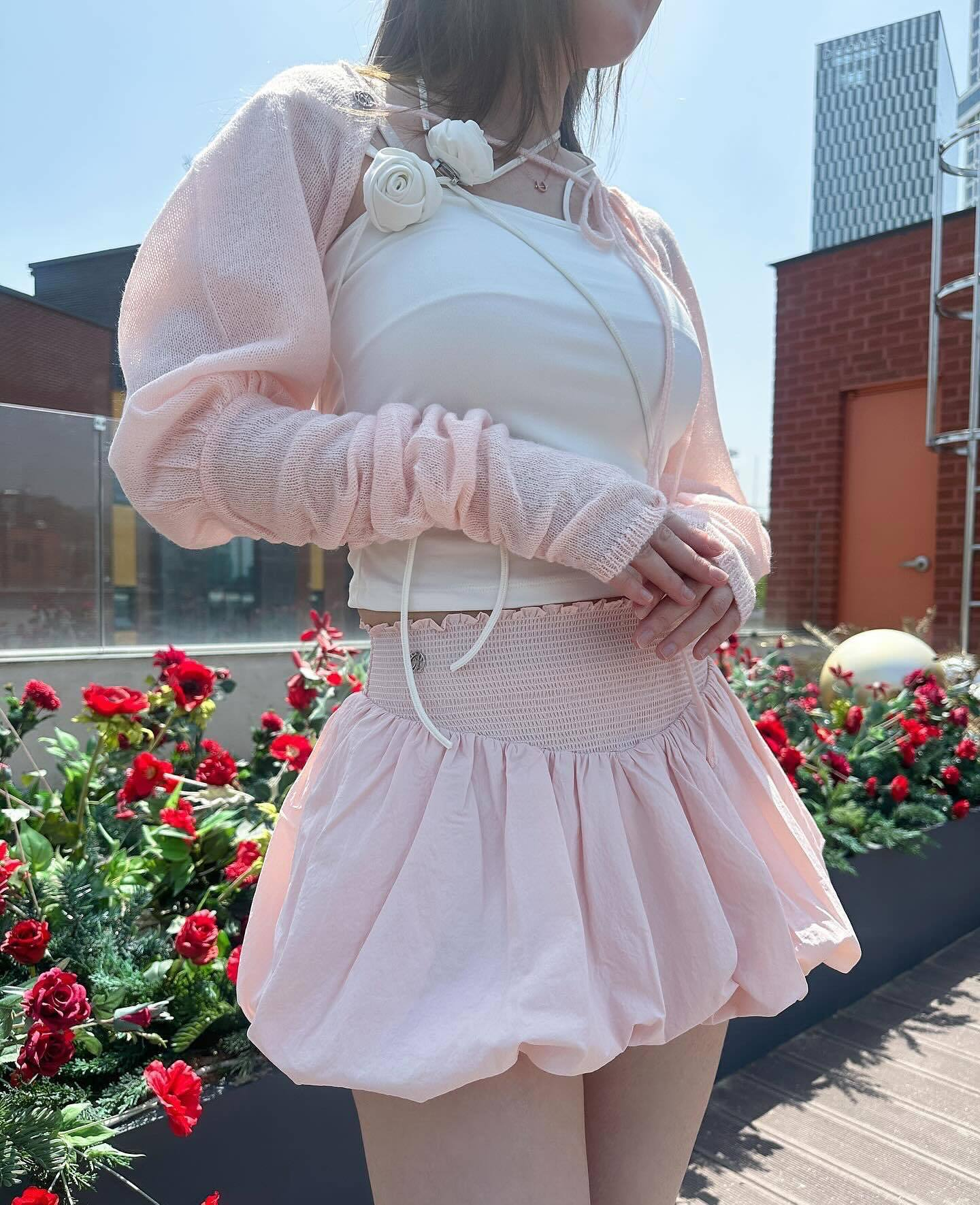 Gidle Minnie Rose Lace up Sheath Top