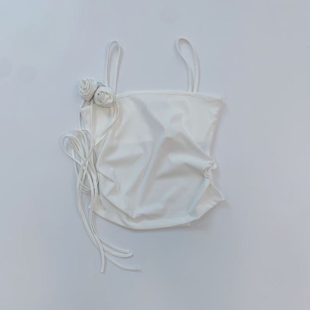 Gidle Minnie Rose Lace up Sheath Top