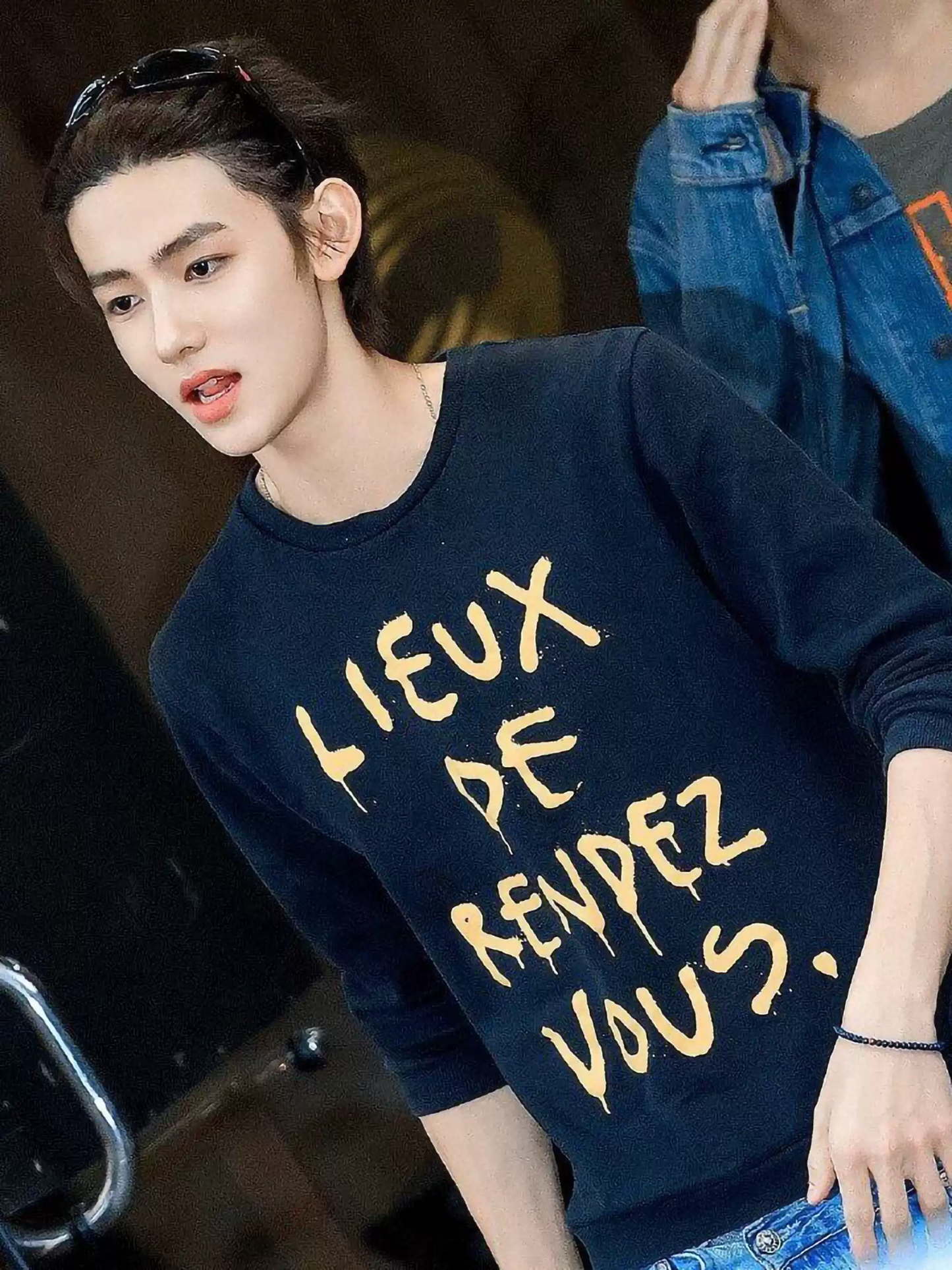 Cortis Seonghyeon French Letter Graphic Crewneck Sweatshirt