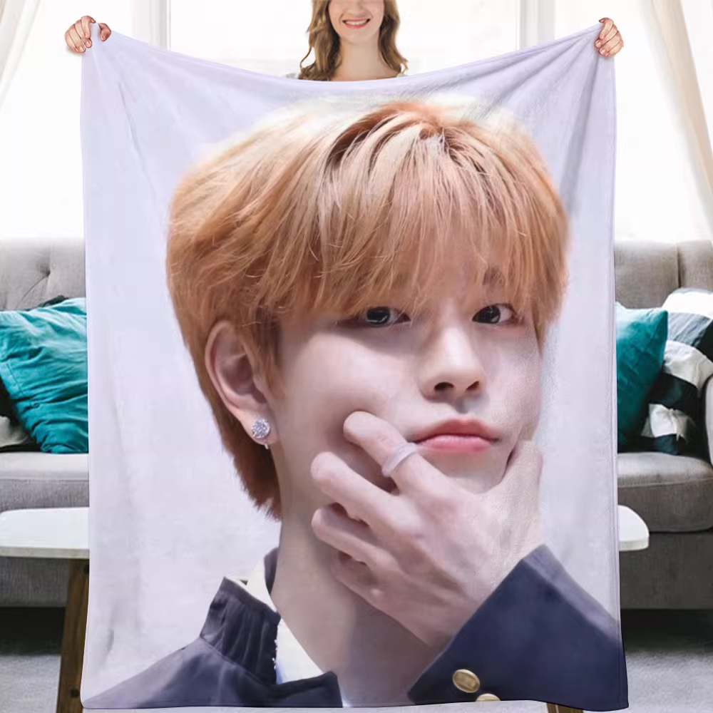 Stray kids Seungmin Fanmade Flanne Blanket - Kpop Concert Fan Blanket-Straykids