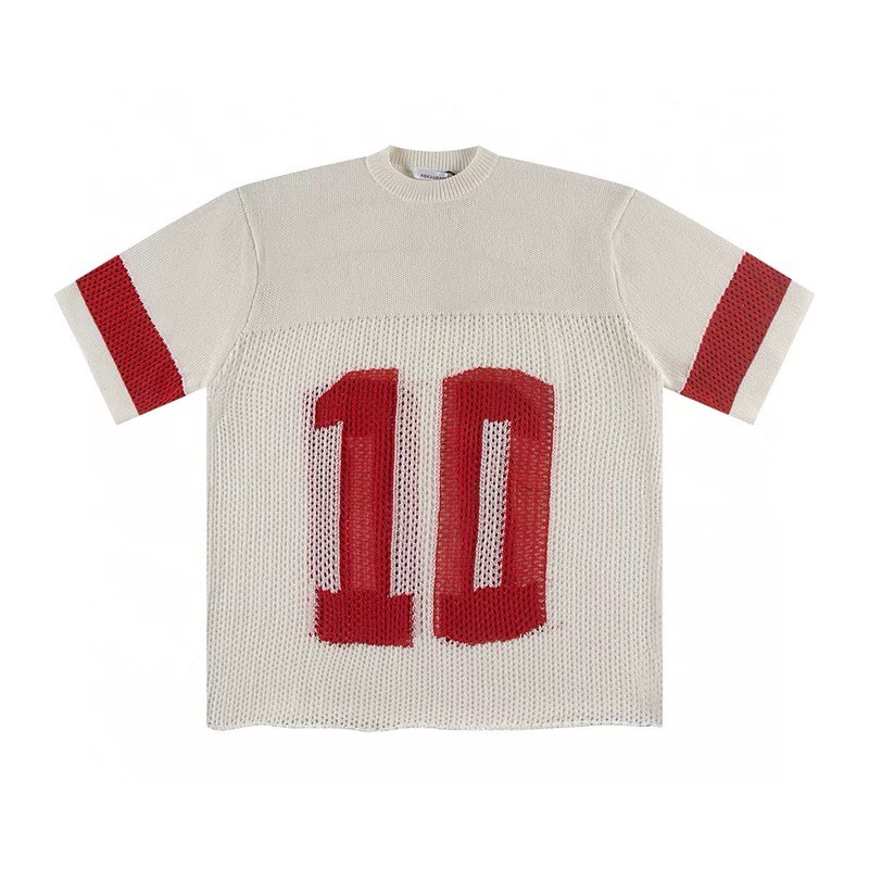 Stray kids Seungmin &Nctwish Jaehee number 10 Jacquard Knit Short Sleeve T-Shirt