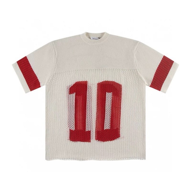 Stray kids Seungmin &Nctwish Jaehee number 10 Jacquard Knit Short Sleeve T-Shirt