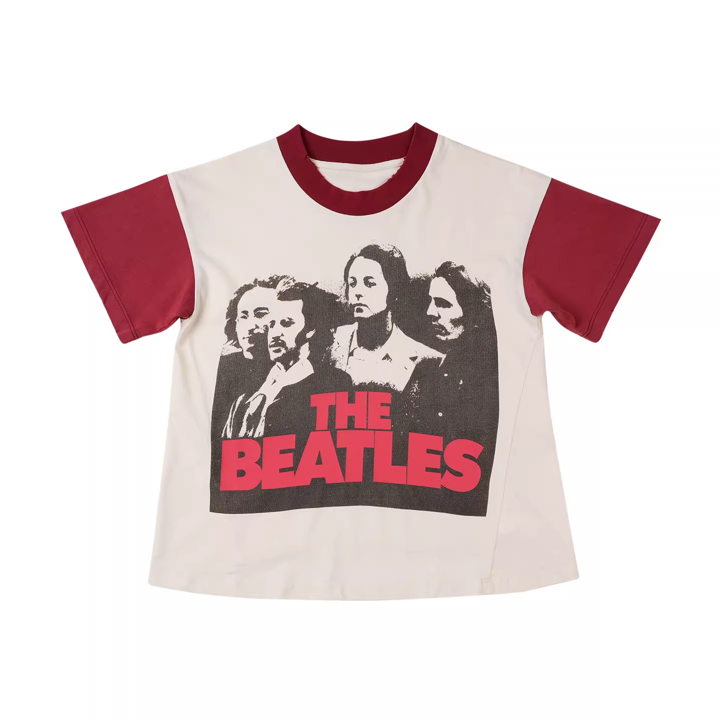 Blackpink Jennie Inspired The Beatles Vintage Raglan Crop Tee
