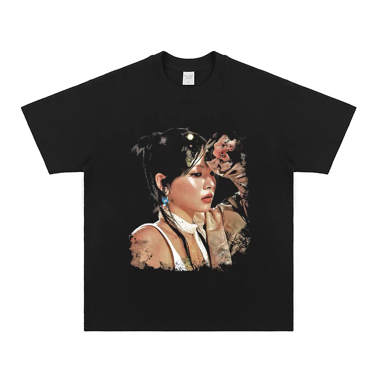 LE SSERAFIM Custom Member Printed Retro Washed T-Shirt