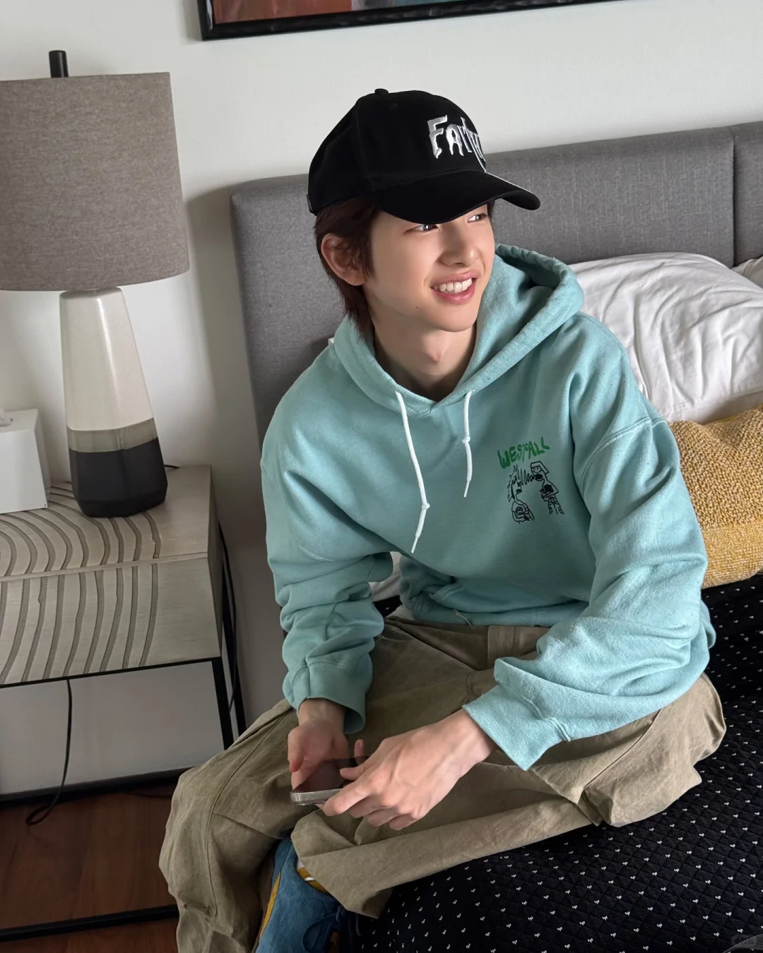 Cortis Juhoon Inspired Light Blue Graphic Hoodie