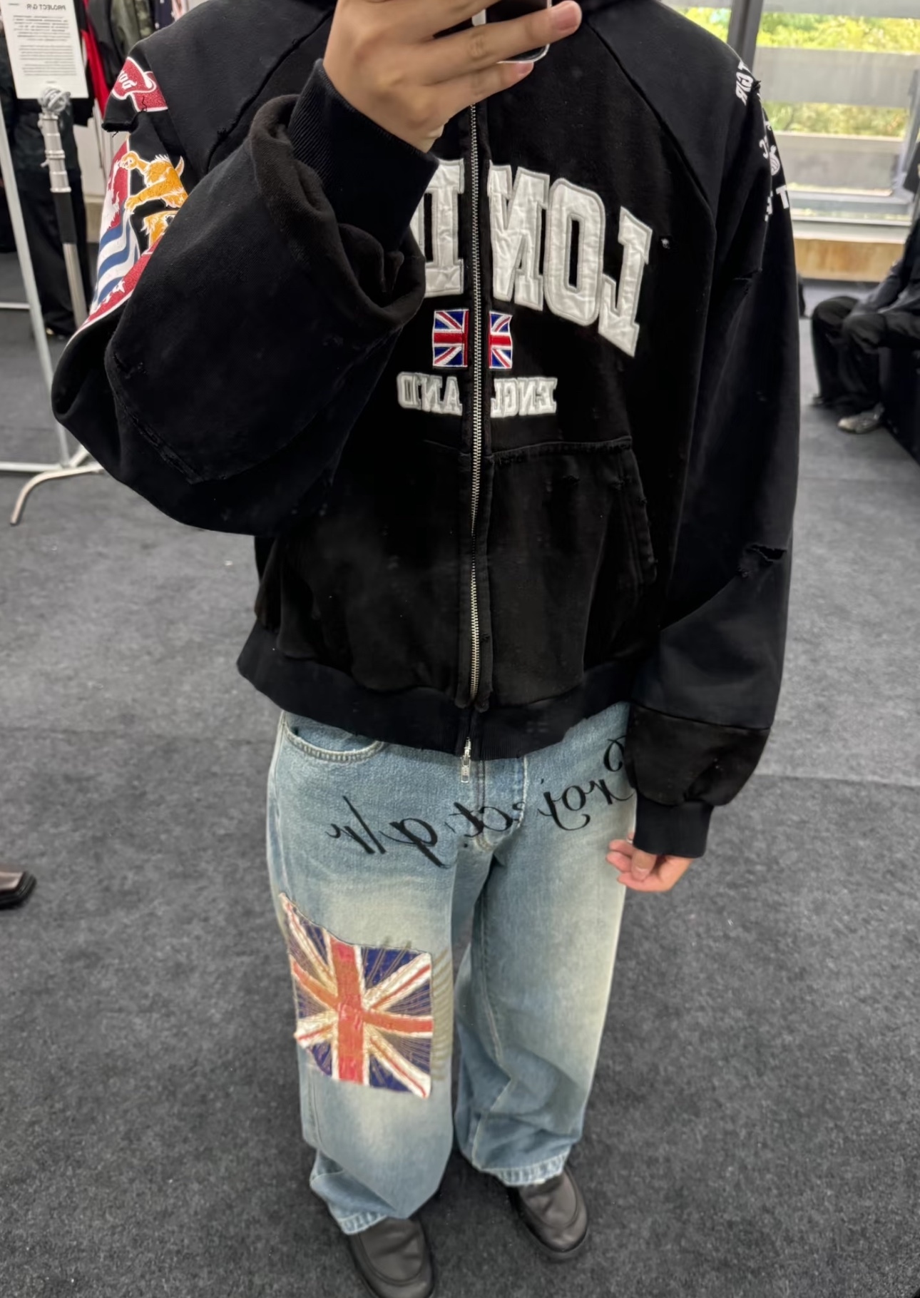 Seventeen Minghao Embroidered inspired Patchwork Hip pop Hoodie-The8