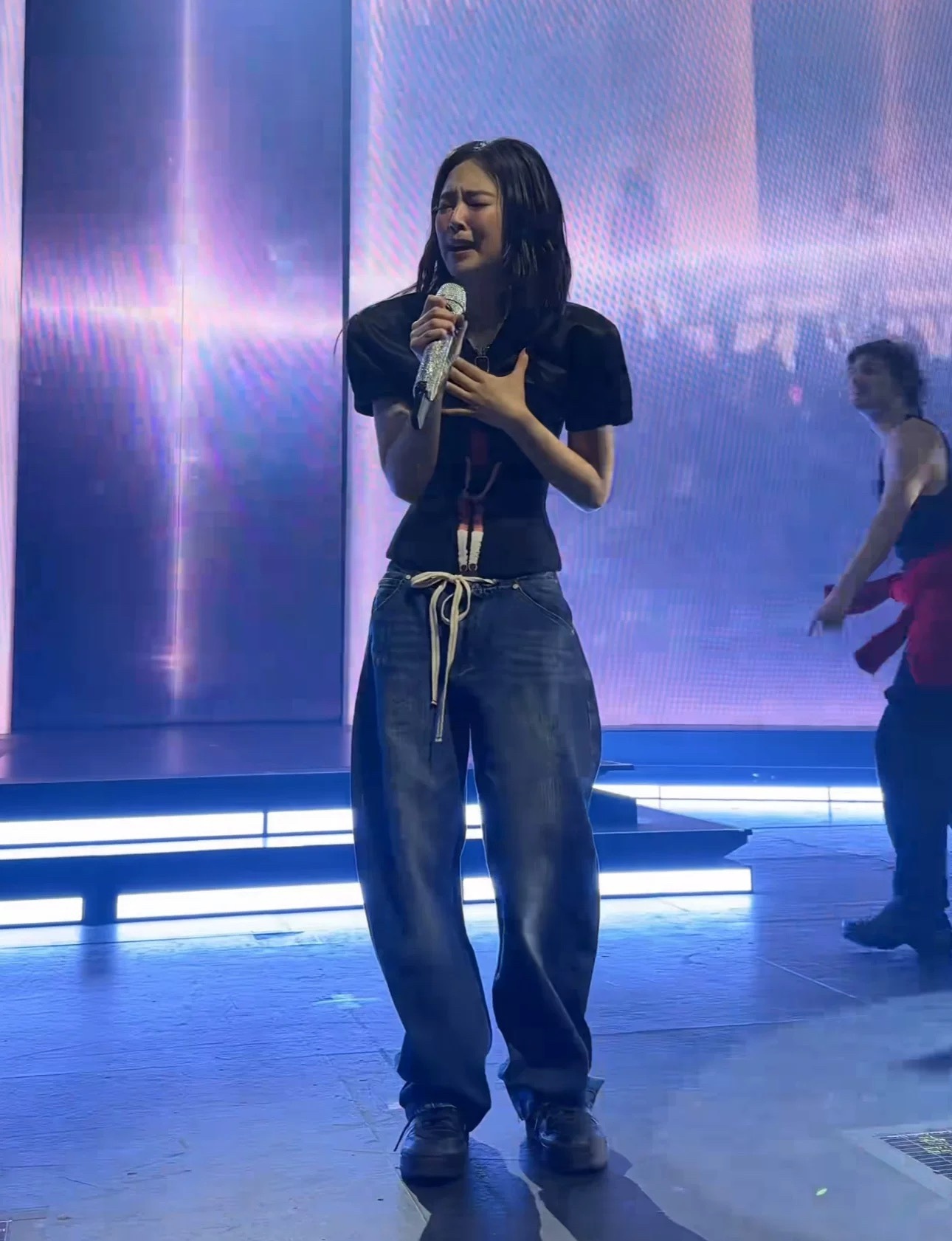 Blackpink Jennie Inspired Drawstring Wide Leg Jeans