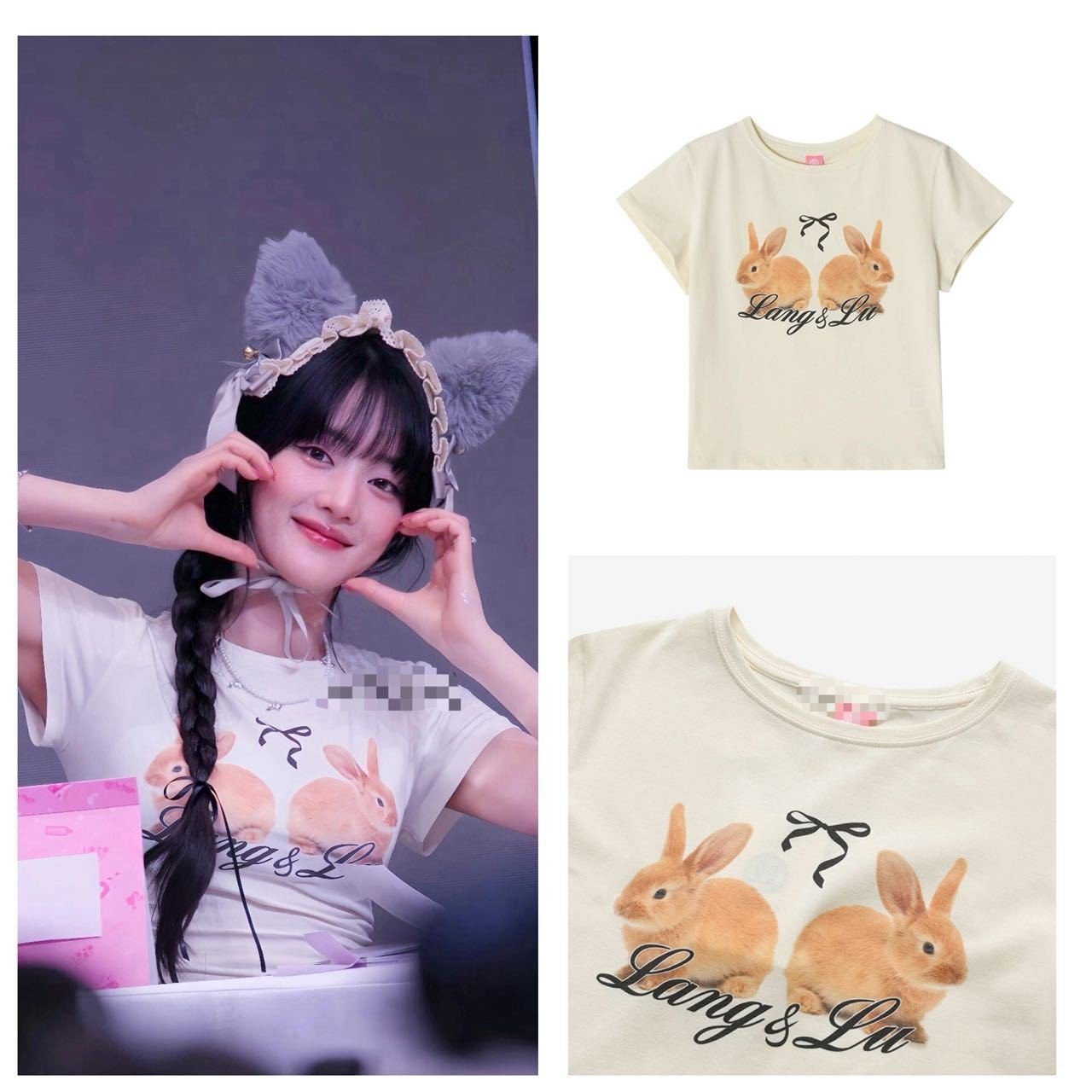 Gidle Minnie Inspired Bunny Print T-Shirt