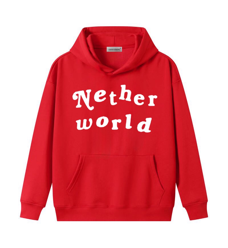 TXT Soobin Inspired Red Letter Print Hoodie