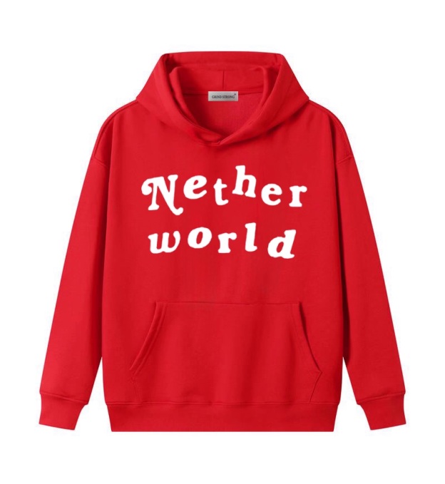 TXT Soobin Inspired Red Letter Print Hoodie