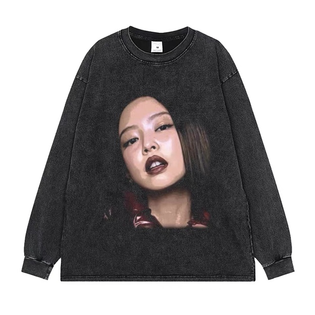 Blackpink Custom Member Printed Retro Washed T-Shirt